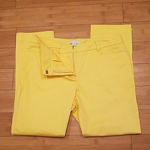New York & Company stretch yellow skinny capris
